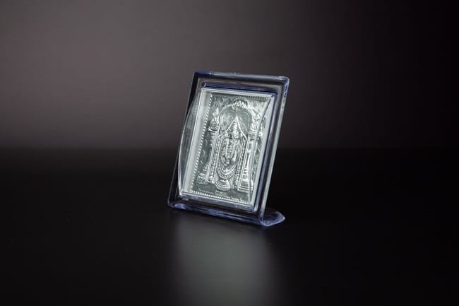 Silver Finish God in Acrylic frame