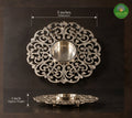 Silver Heritage Diya Plate