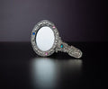 Silver White metal Mirror