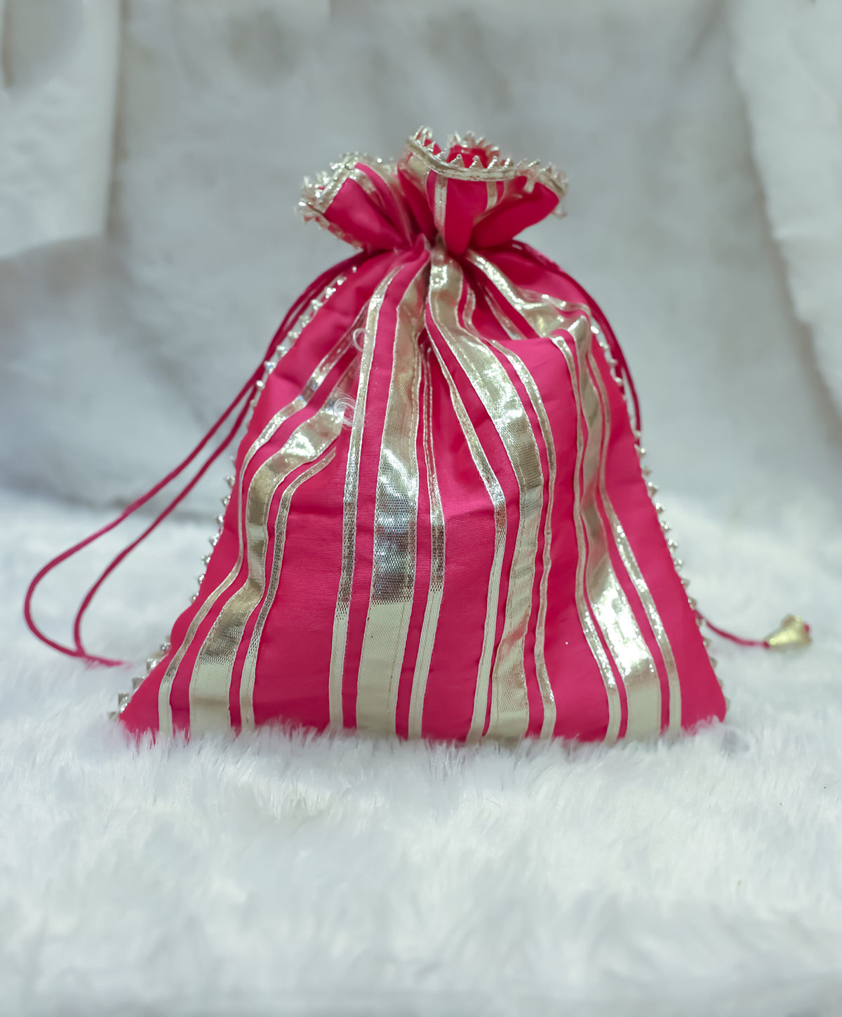 Silver Zari potli