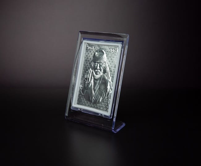 Silver finish God in Acrylic frame