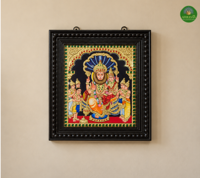 Sri Lakshmi Narasimha Swamy Tanjore Painting