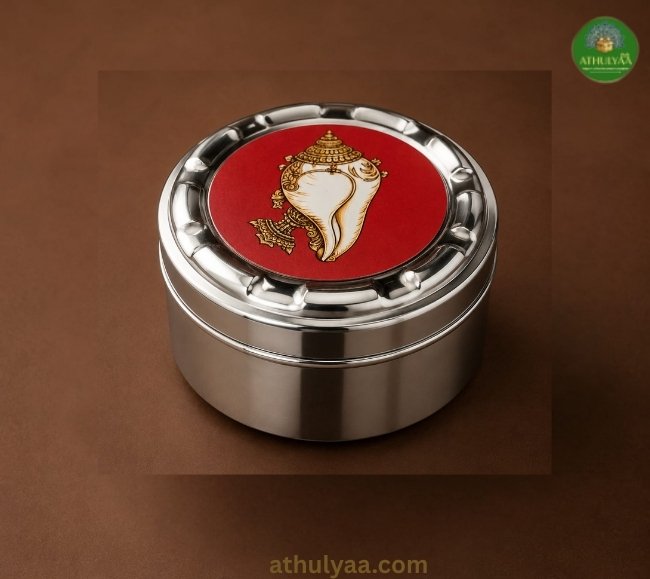 Steel box with Traditional Print design