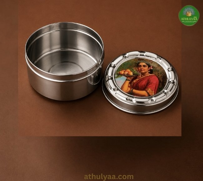 Steel box with Traditional Print design