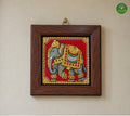 Tanjore Painting Raja Gaja Traditional Art Frame(Royal Elephant)