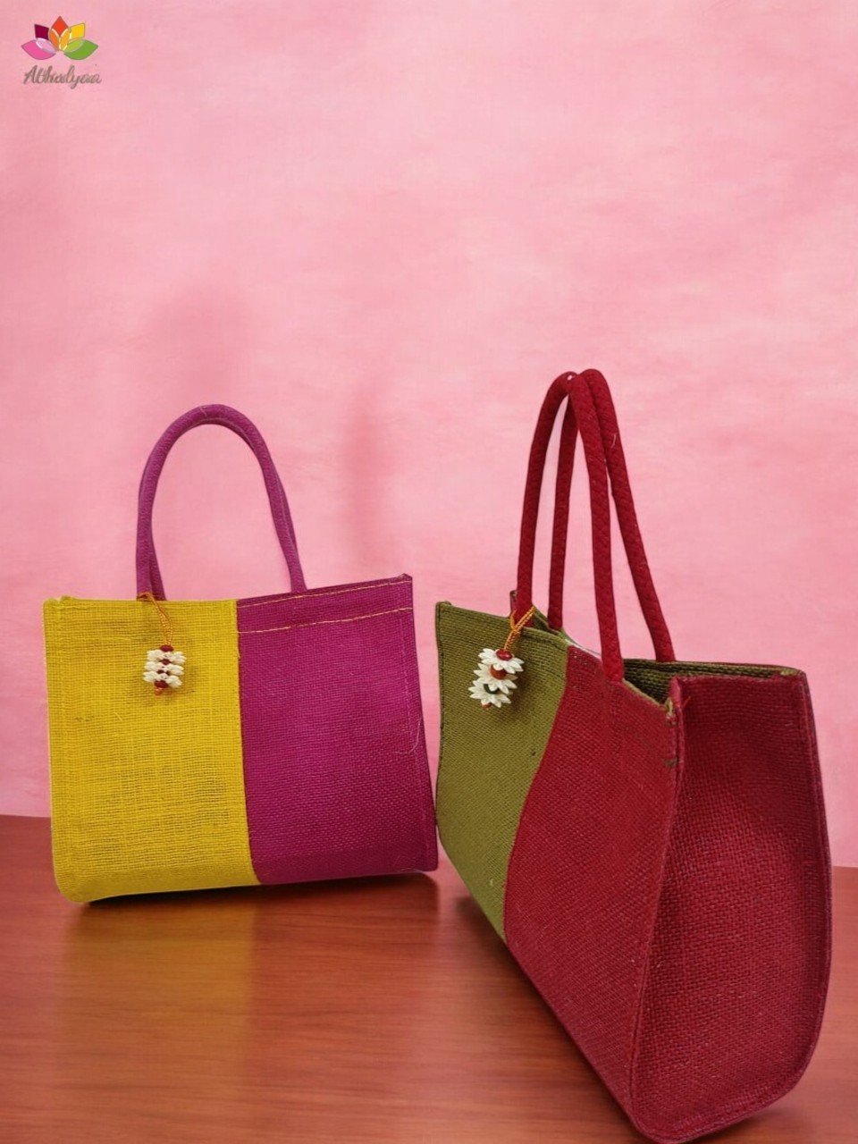 Twin Colour Jute bag