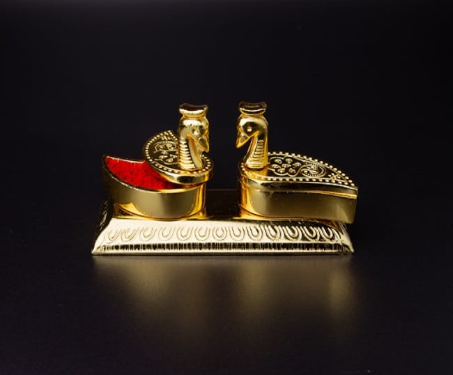 Twin Peacock Kumkum Box