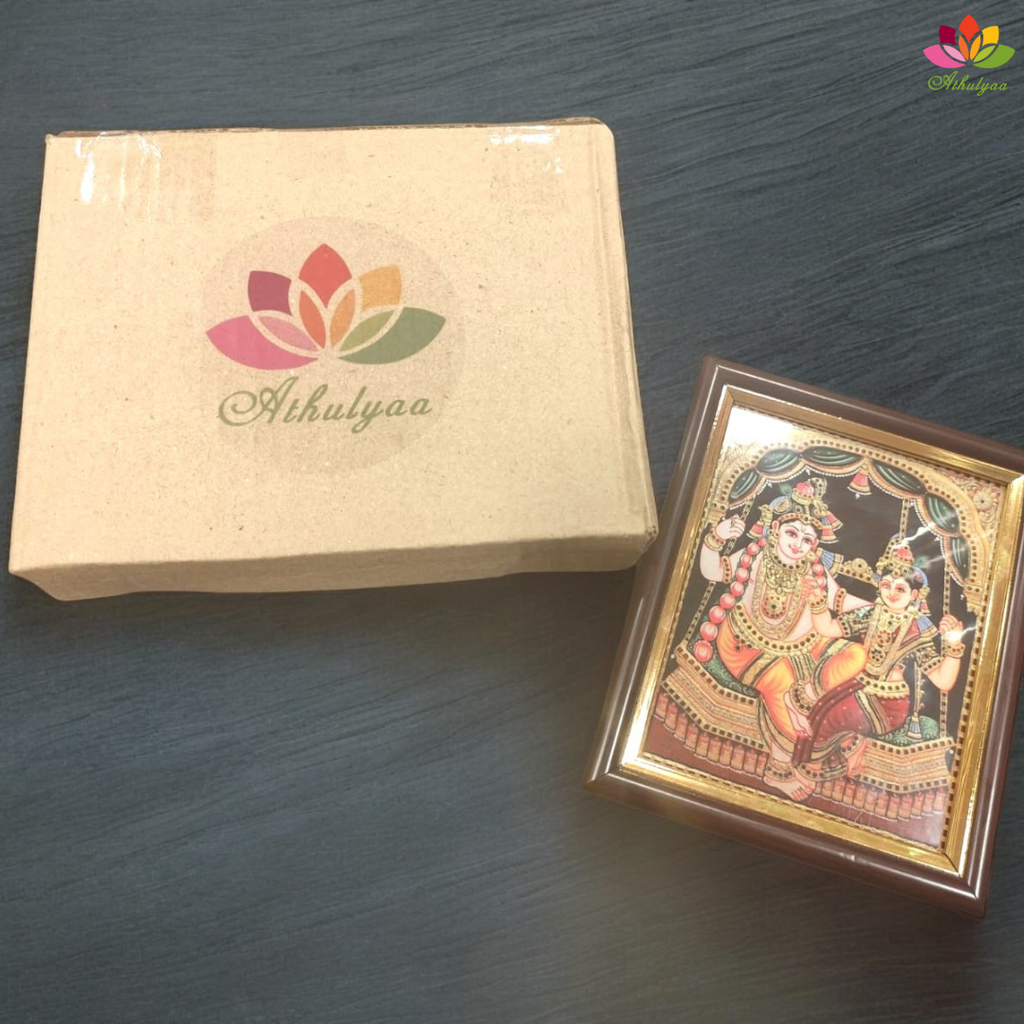 Tanjore Style HD Print Painting - Rama Pattabhishekam