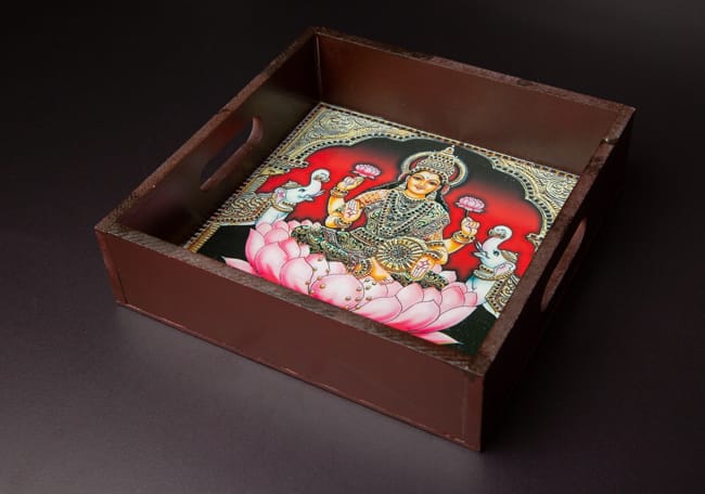 Lakshmi Hand painted wooden tray