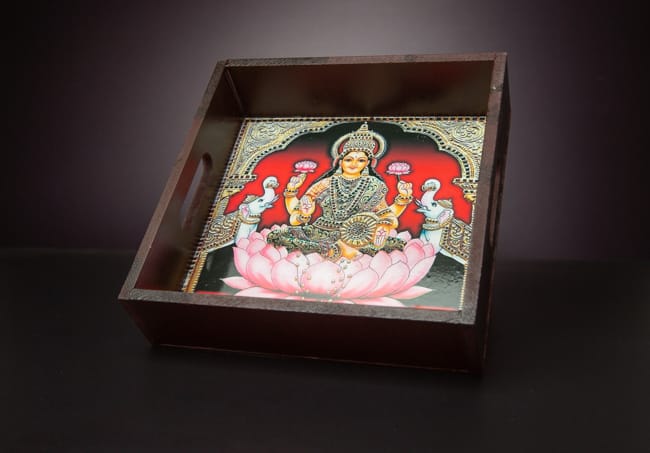 Lakshmi Hand painted wooden tray