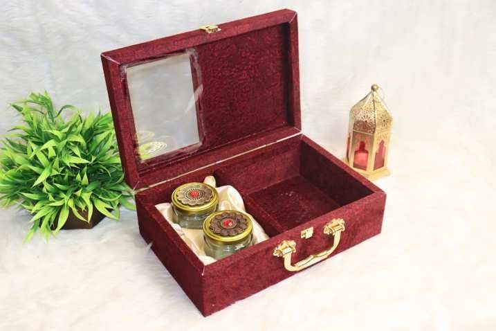 Velvet Suitcase Dry fruit box