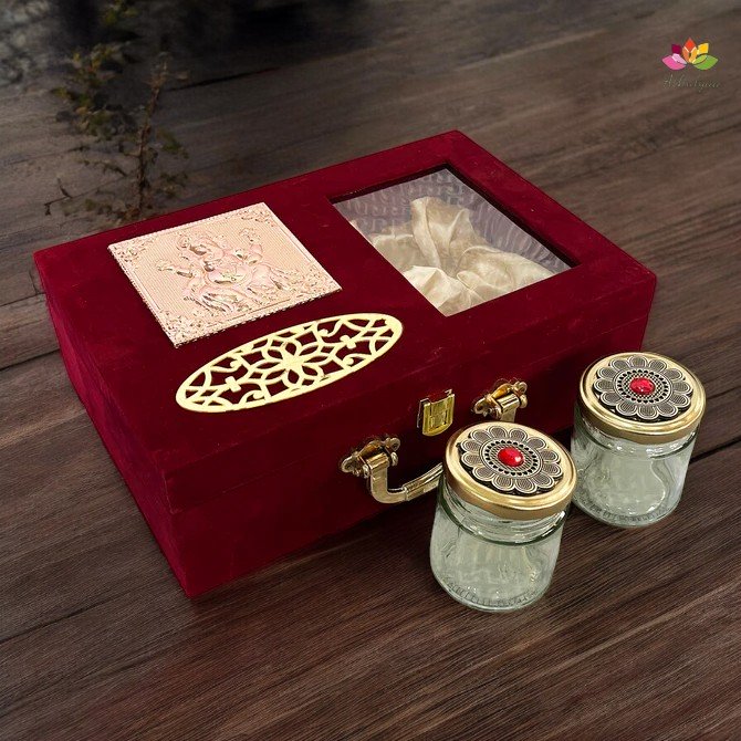 Velvet Suitcase Dry fruit box