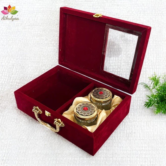 Velvet Suitcase Dry fruit box