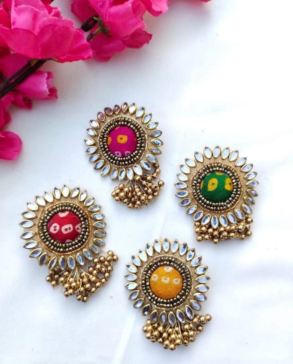 Kundan fabric Broaches