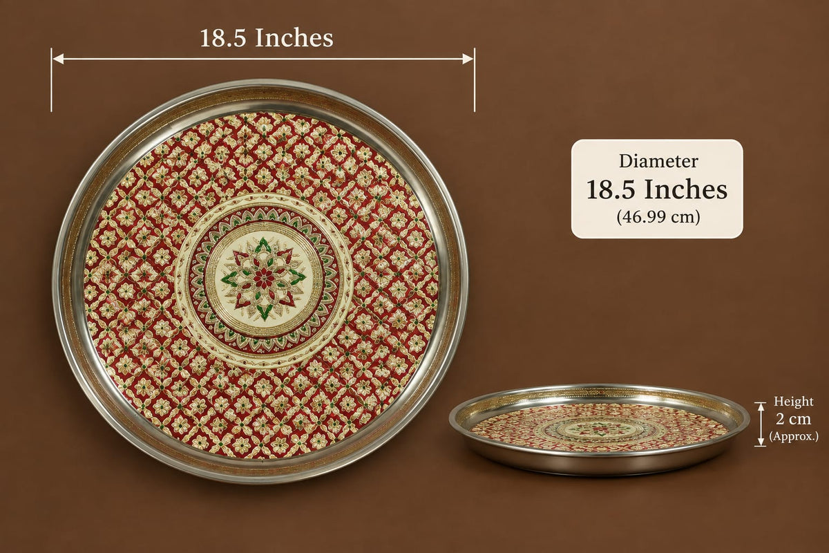 Meenakari golden plate