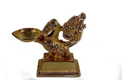 White Metal Annapakshi Lamp