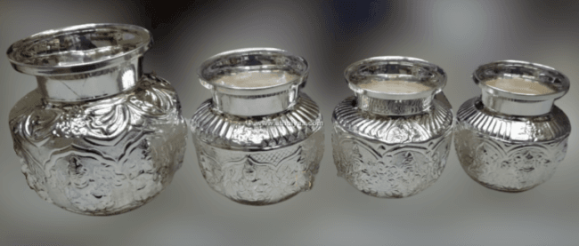German Silver Ashtalakshmi Sombu Kalash