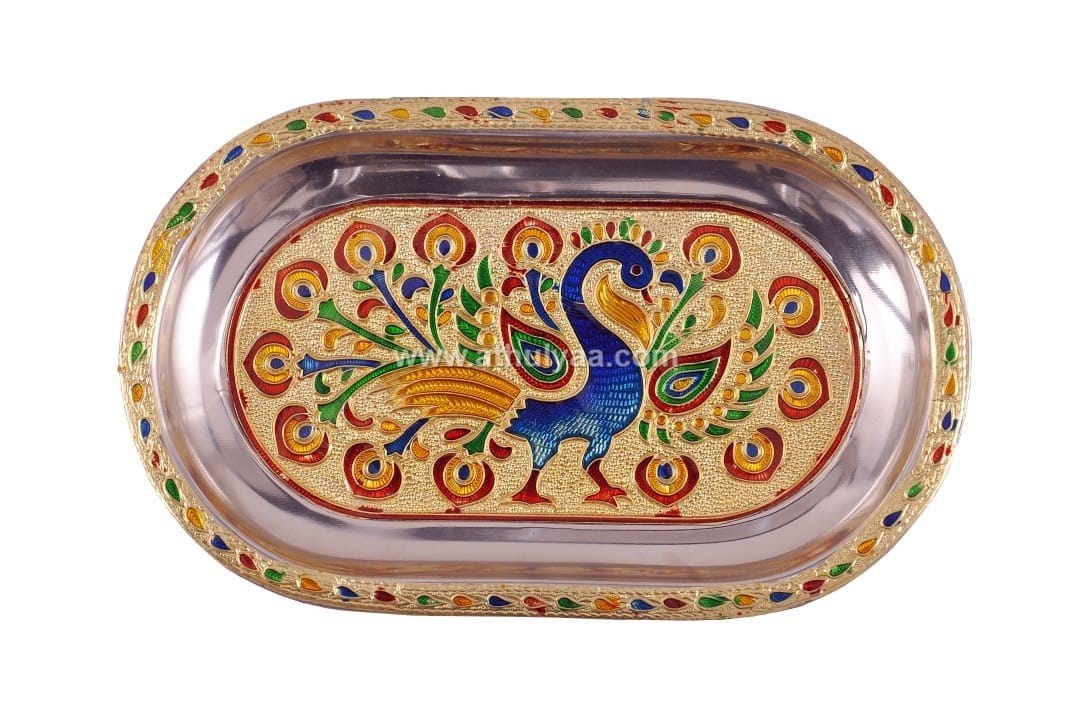 Meenakari Oval Tray