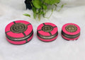 Oxidised pink colour flower steel box