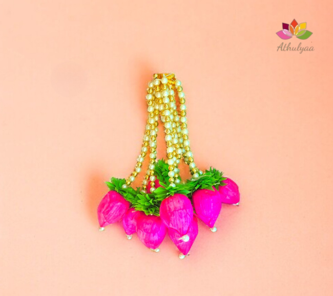 Lotus bud pearl hanging-set of 10