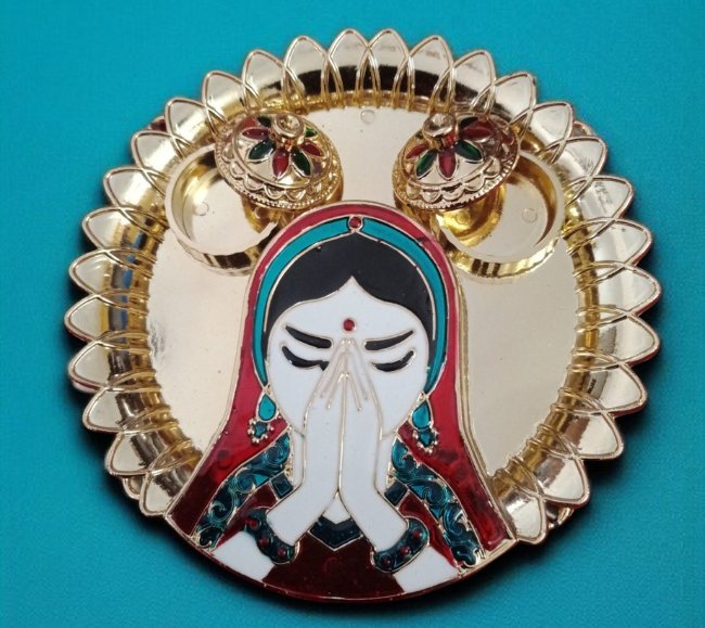 Namaste Lady Haldi Kumkum Holder