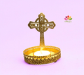 Jesus Cross Shadow Candle