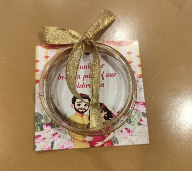 Baby shower Card with Glass Bangles