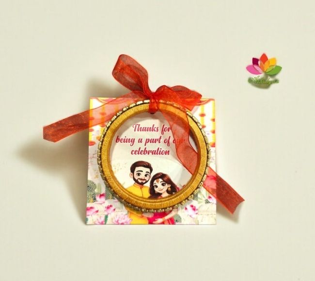 Baby shower seemantham Cards With Silk Thread Bangles
