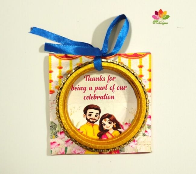 Baby shower seemantham Cards With Silk Thread Bangles