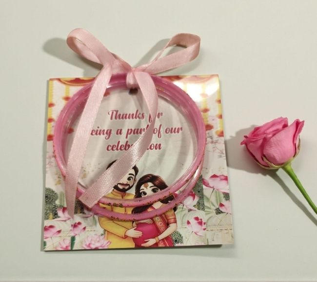 Baby shower Card with Glass Bangles