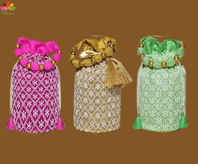 Chikankari Potali Bag