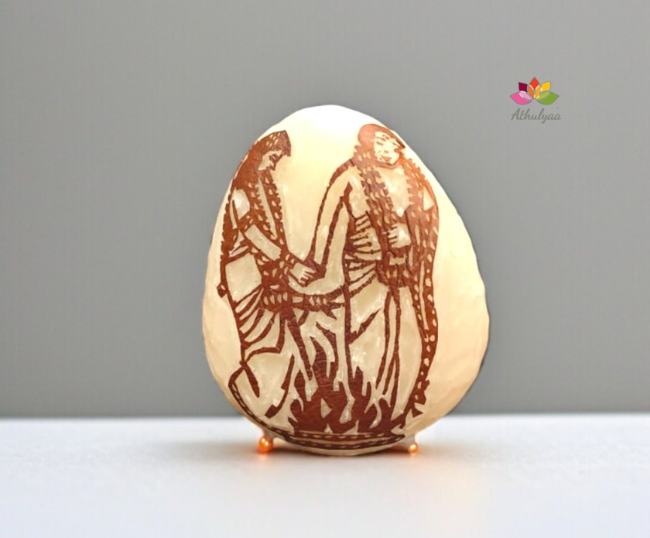 Hand Carved Dry Coconut Artwork