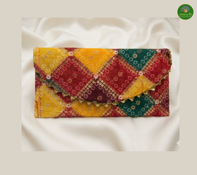 Colourful Bandhini Hand Purse BUY ONE GET ONE