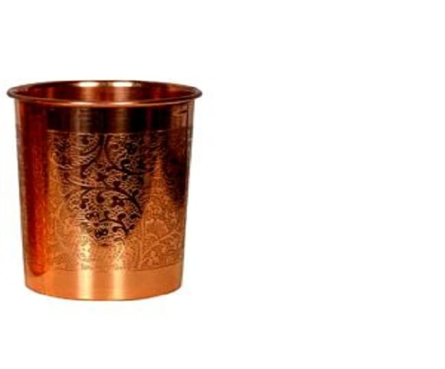 Athulyaa Pure copper Embossed glass