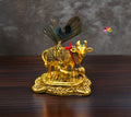 Kamadhenu Cow & Calf with Flute Krishna