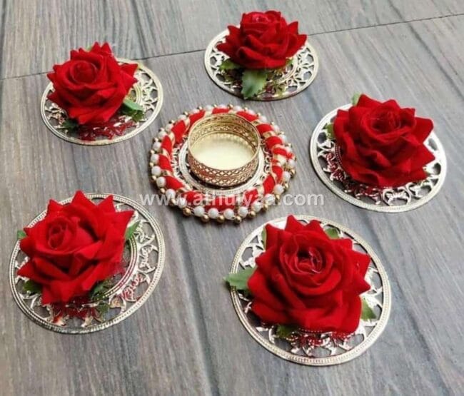 Rose Bangle Floral Rangoli