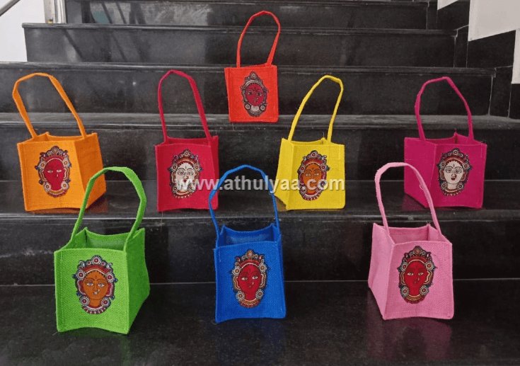Jute Bag with Devi Face