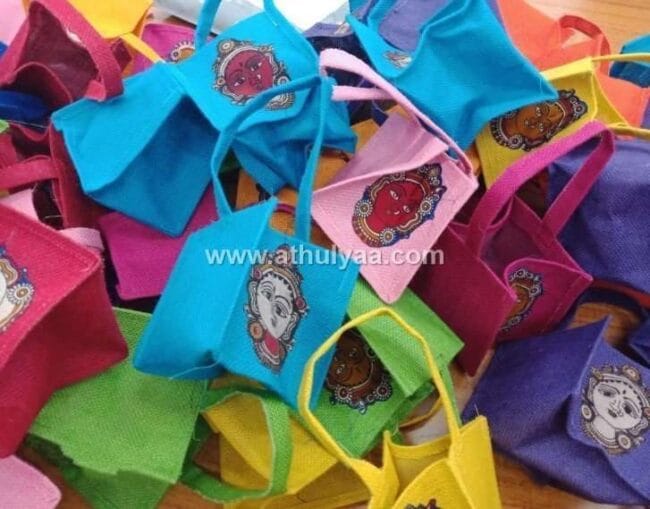 Jute Bag with Devi Face