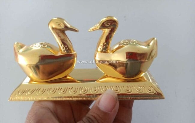 Double swan kumkum box