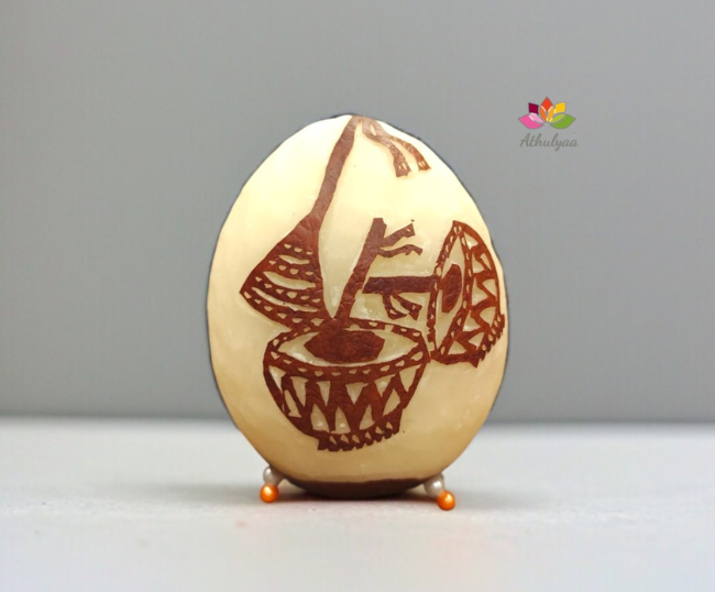 Hand Carved Dry Coconut Artwork