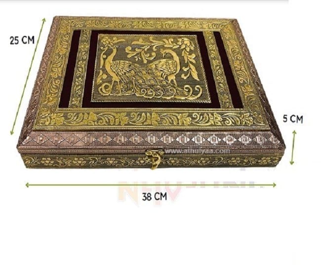 Twin Peacock Emboss dry fruit box