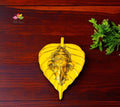 leaf color ganesha face lacquer finish