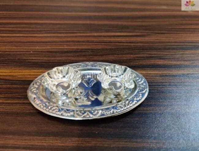 German Silver Kumkum Platter