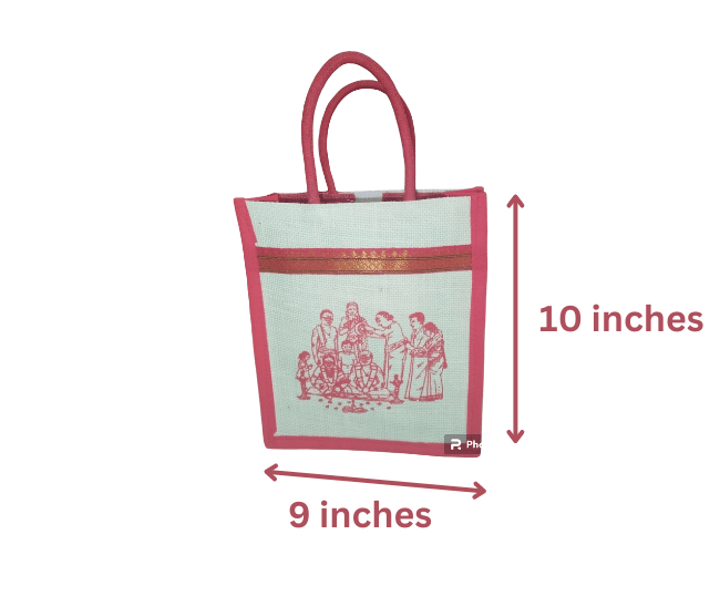 Sashtiapthapurti 60th wedding Jute bag with zari