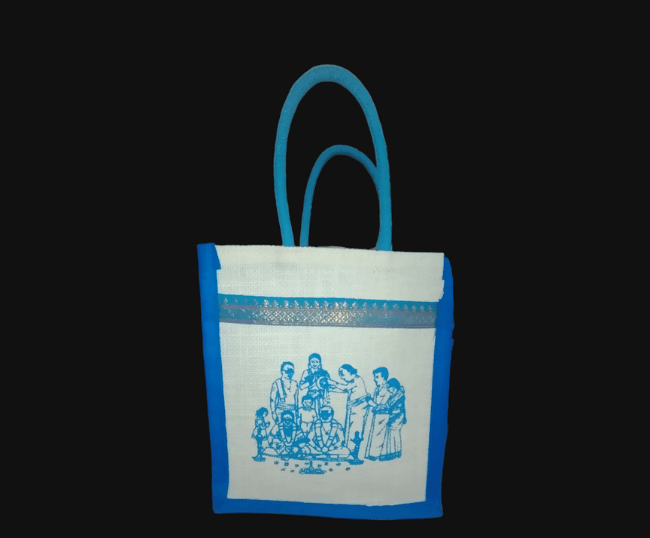 Sashtiapthapurti 60th wedding Jute bag with zari