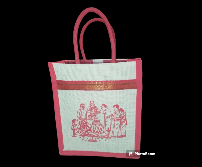 Sashtiapthapurti 60th wedding Jute bag with zari