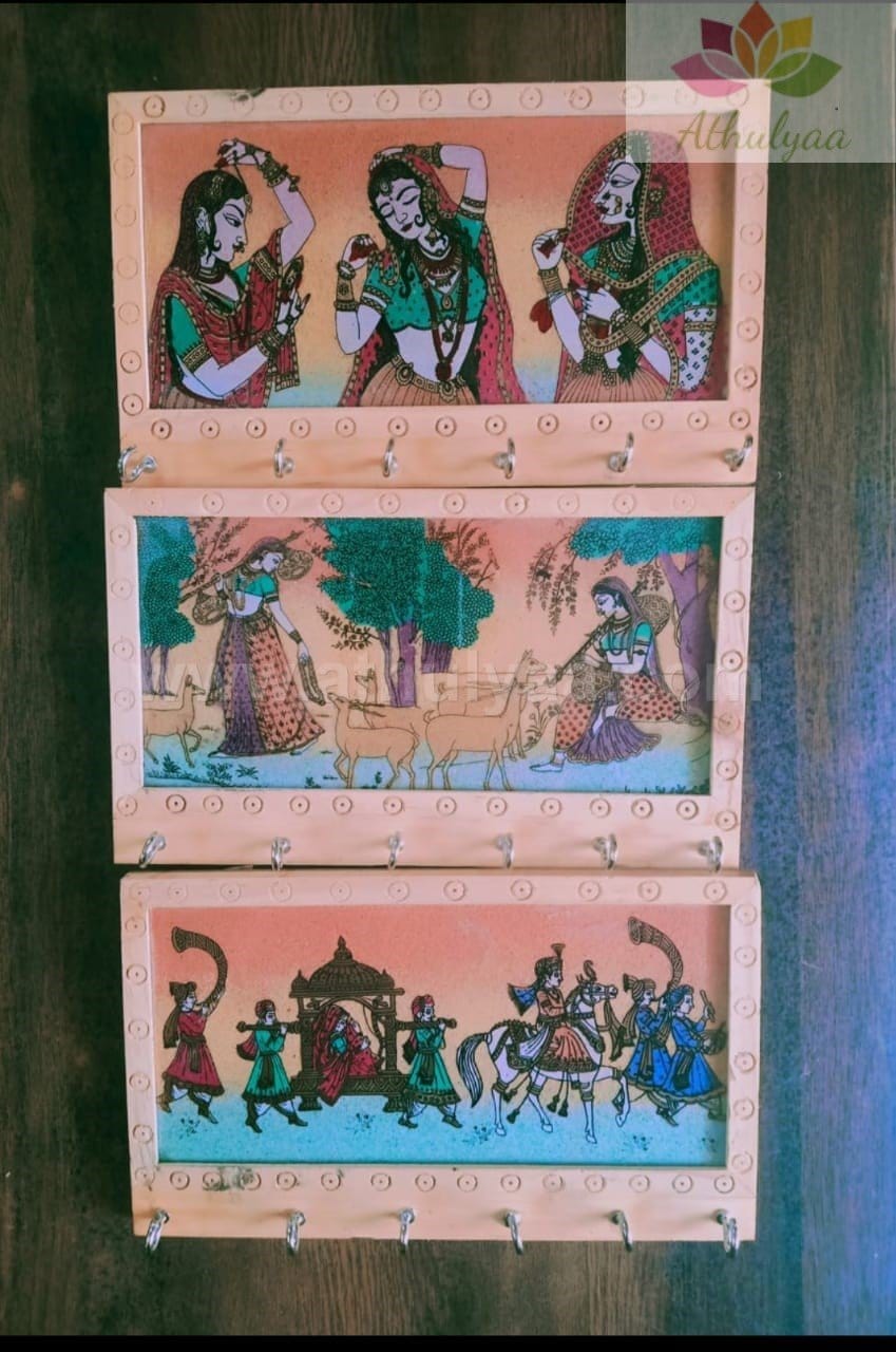 Gemstone Painting Key Holder