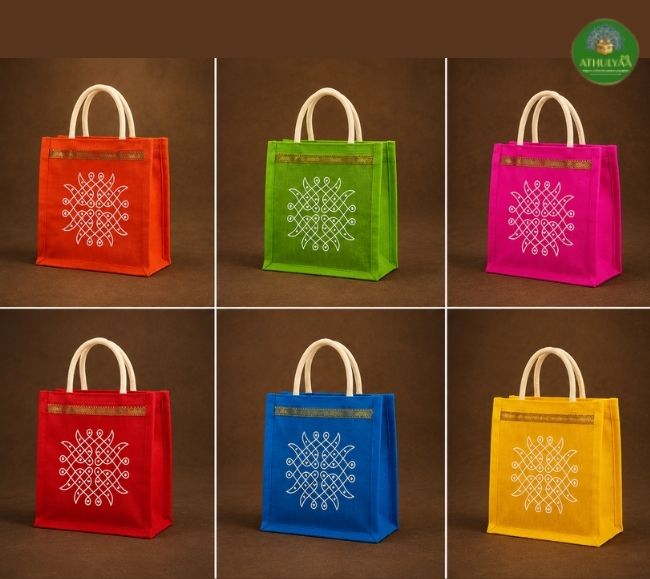 Mini Kolam Design Metal Tray - 4 Inch