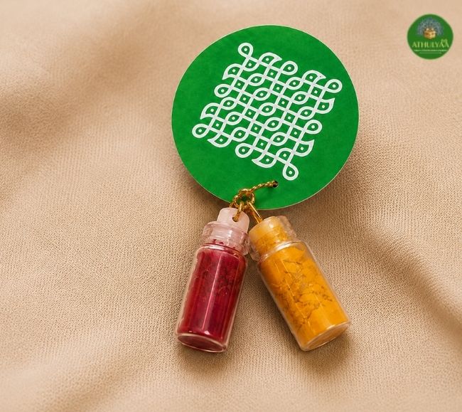 Mini Kolam Design Metal Tray - 4 Inch