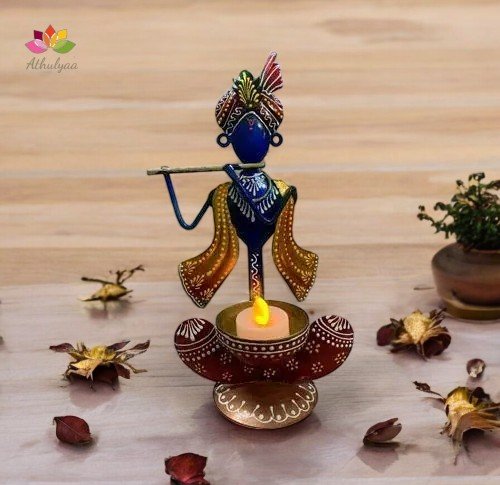 Divine Krishna T-light Holder